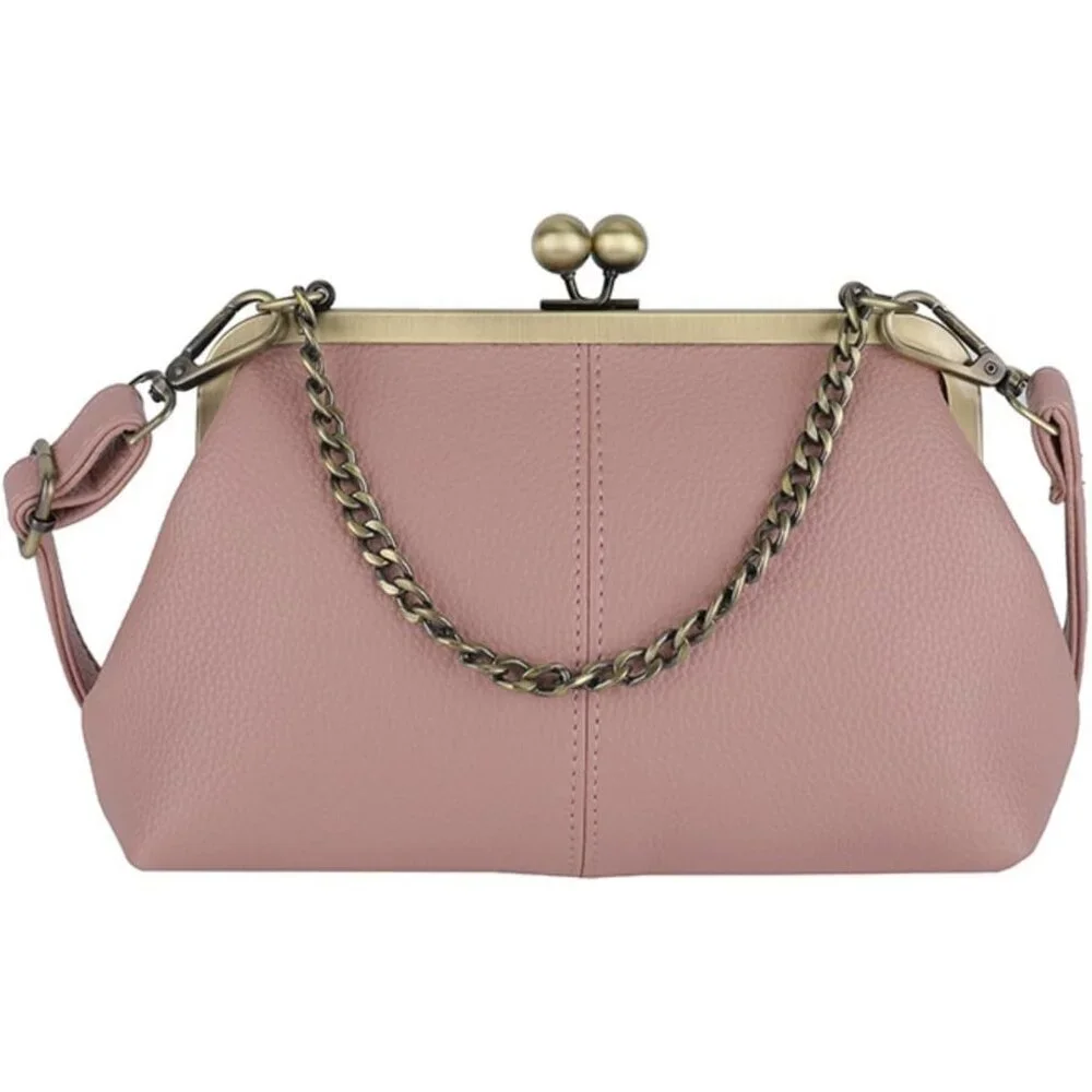 Leather Bag Women Vagen Leather Cross-Body Purse Evening Party